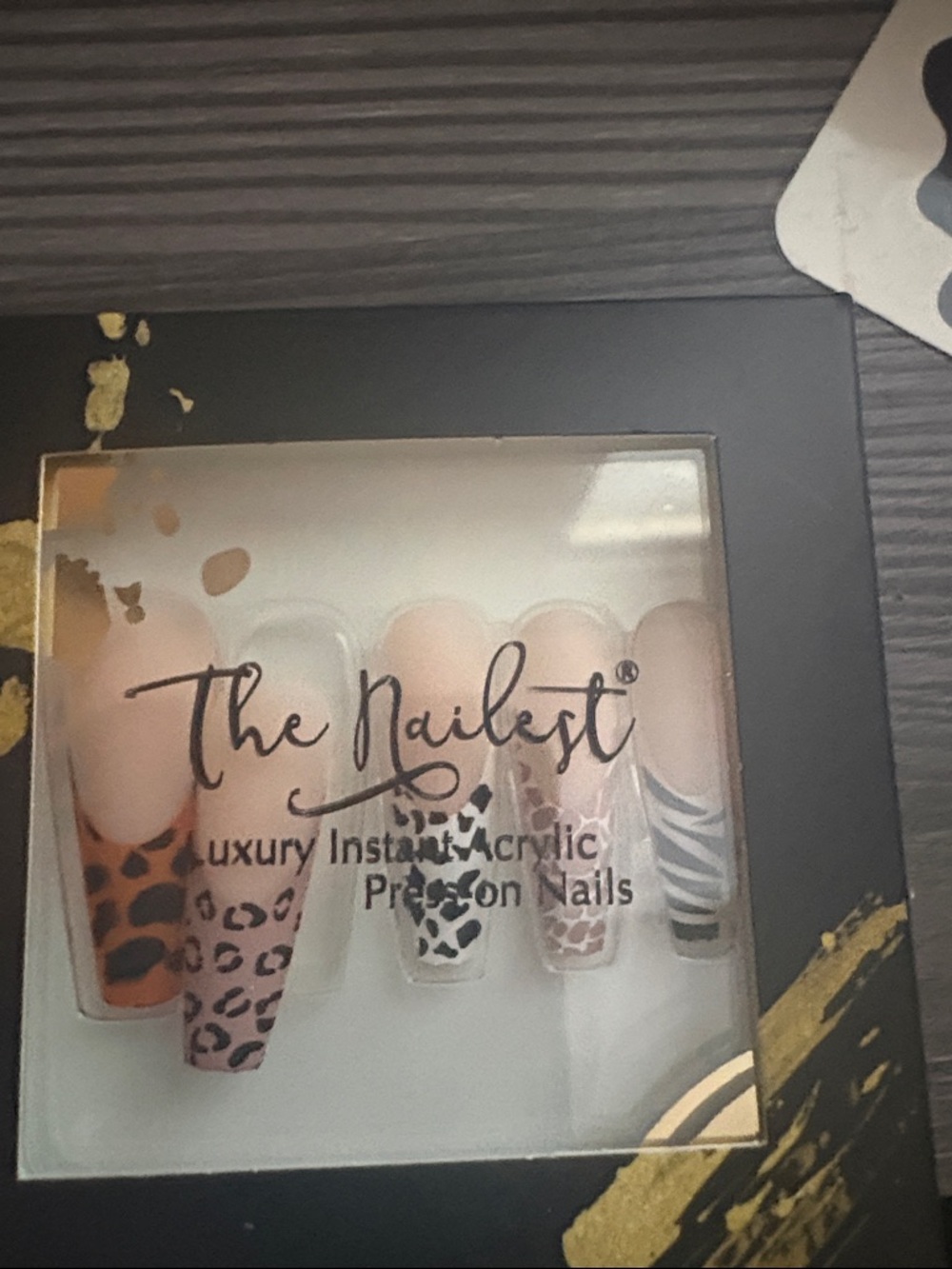 Luxury Nude & Animal Print Acrylic Press-On Nails